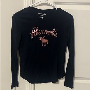 Abercrombie Kids Navy Long Sleeve with Pink Logo